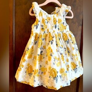 2T girl yellow and blue dress Tahari